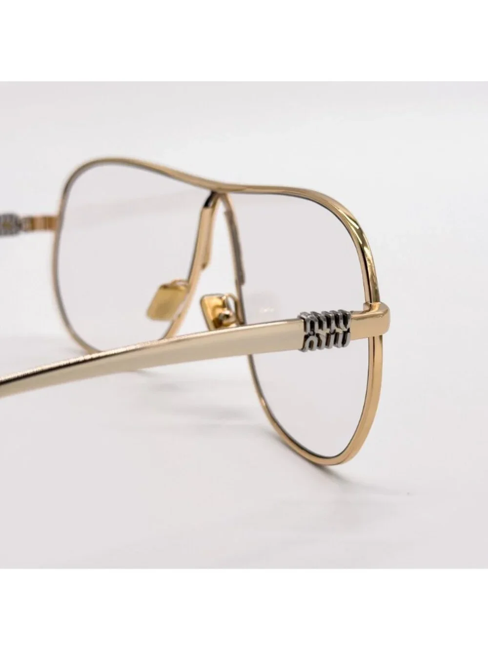 NEW MIU MIU SUNGLASSES MUA56S 5AK08N WOMEN GOLD MU A56S, SMU A56 EYEWEAR